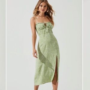 AVALEE DITSY FLORAL CUTOUT MIDI DRESS